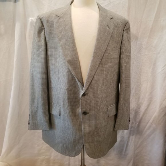 Vintage Oleg Cassini houndstooth mens sport jacket VGC 46r - Picture 2 of 10